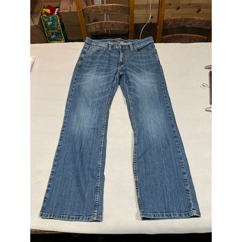 Cody James Men's 35x32 Duke Relaxed Bootcut Western Light Denim Cowboy Jeans